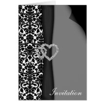 Black wedding Invitations Card