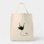 Black Whimsy Kitty 1 Canvas Bag