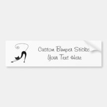 Black Whimsy Kitty 2 Bumper Stickers