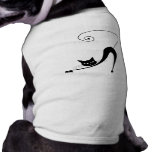 Black Whimsy Kitty 2 Dog T-shirt