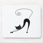 Black Whimsy Kitty 2 Mousemat