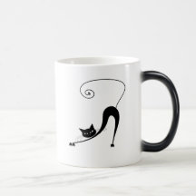 Black Whimsy Kitty 2 Mug