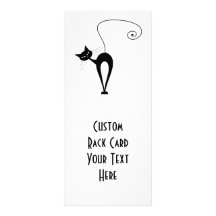 Black Whimsy Kitty 3 Rack Card