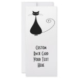Black Whimsy Kitty 4 rack cards