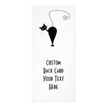 Black Whimsy Kitty 5 Full Colour Rack Card
