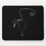 Black Whimsy Kitty 5 Mousepads
