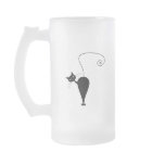 Black Whimsy Kitty 5 Coffee Mugs
