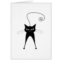 Black Whimsy Kitty 6 Card