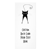 Black Whimsy Kitty 6 Customized Rack Card