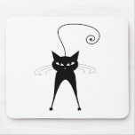 Black Whimsy Kitty 6 Mouse Mats