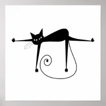 Black Whimsy Kitty 8 Posters
