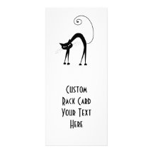 Black Whimsy Kitty 9 Rack Cards