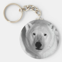 Black & Whit Polar Bear Keychain