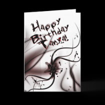 Black & White Abstract Birthday cards