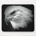 Black & White American Bald Eagle mousepads