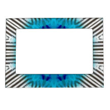 Black White and Blue Abstract  Photo Frame