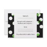 Black, White and Green Spotty Pattern. Invitations