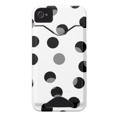 Black, white and grey spotty pattern. id iphone 4 case by Graphics_By_Metarla
