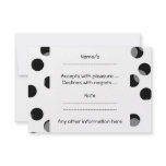 Black, white and grey spotty pattern. personalised invite