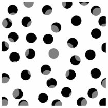 Black, white and grey spotty pattern. acrylic cut outs