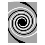 Black, White and Grey Twist Design. Greeting Card