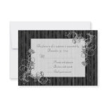 Black, White and Silver RSVP Cards - Template invitations