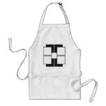 black white aprons