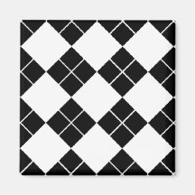 Black & White Argyle Magnet
