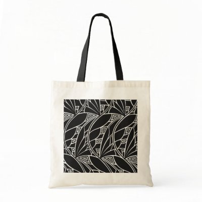 Black & White Art Nouveau - Budget Tote Bag by dchaddad