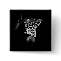 Black & White Basketball Pin