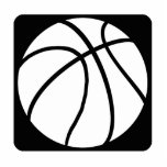 Black & White basketball Photo Cutout