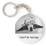 Black & White Basset Hound Keychain