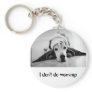 Black & White Basset Hound Keychain