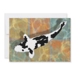 Black & White Bekko Koi in Tiled Pond