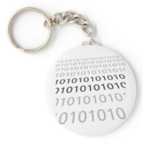 Black & White Binary 01 - GeekShirts Key Chain