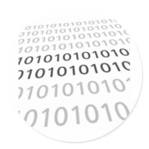 Black & White Binary 01 - GeekShirts Stickers