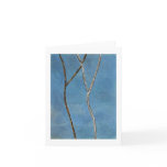 Black & white branches on blue abstract painting cards