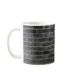black & white brick wall background mug
