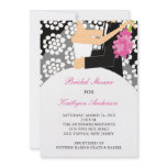 Black & White Bride Bridal Shower Invitation