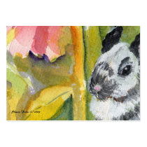 Black & White Bunny ACEO ATC Art Card Business Cards