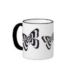 Black & white butterfly mugs