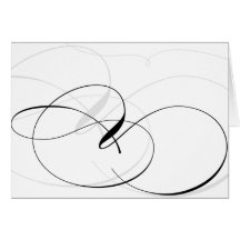 Black & White Calligraphy Initial V Monogram Cards