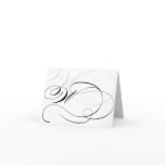 Black & White Calligraphy Initial W Monogram Cards