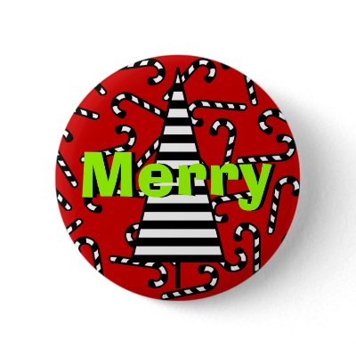 Black & White Candy Canes & Tree Buttons by JuJuGarden
