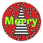 Black & White Candy Canes & Tree stickers