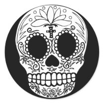 Black/White Candy Skull Stickers