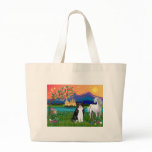 Black & White Cat - Fantasy Land Canvas Bag