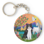 Black & White Cat - Fantasy Land Key Chain