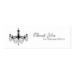 Black & White Chandelier Favour Tag business cards