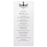 Black & White Chandelier Wedding Program rack cards